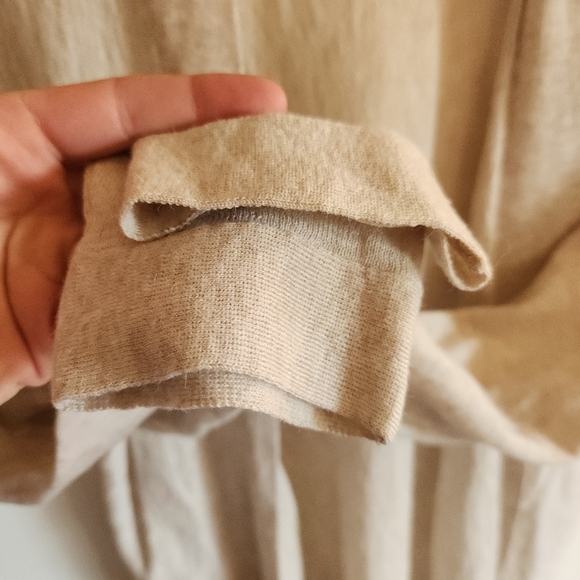 Eileen Fisher Cream Open-Front Lightweight Knit Cardigan Small Wool Alpaca - Picture 5 of 8